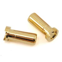 Connecteurs en or massif ProTek RC «Super Bullet» de 5 mm à profil bas (2 mâles)
